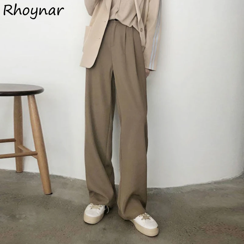 Pants Women Elegant Full Length Casual High Waist Trouser Office Temperament Autumn Pockets Korean Style All-match Female Cozy