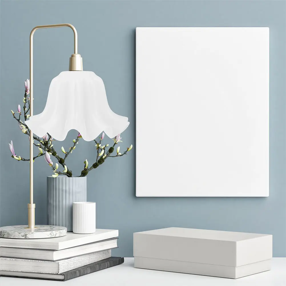 

2 шт. акриловых плафонов для ламп в форме лилии, с цоколем E27, для потолочных светильников, настенных бра, настольных и напольных ламп.