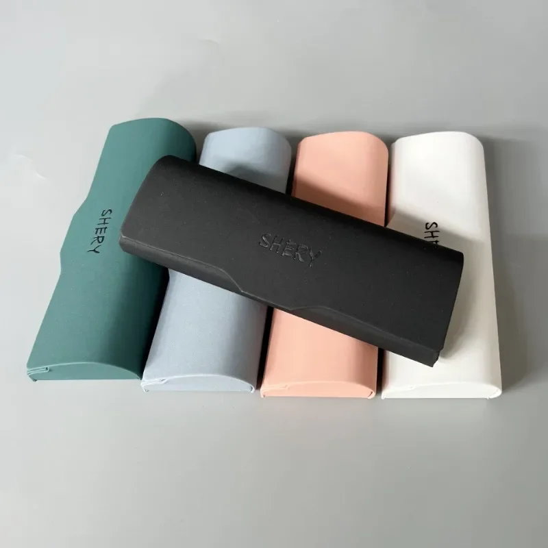 حافظة نظارات جلدية بسيطة محمولة مضادة للضغط، صندوق تخزين النظارات الشمسية، نظارات قصر النظر البصرية الرجعية للرجال والنساء