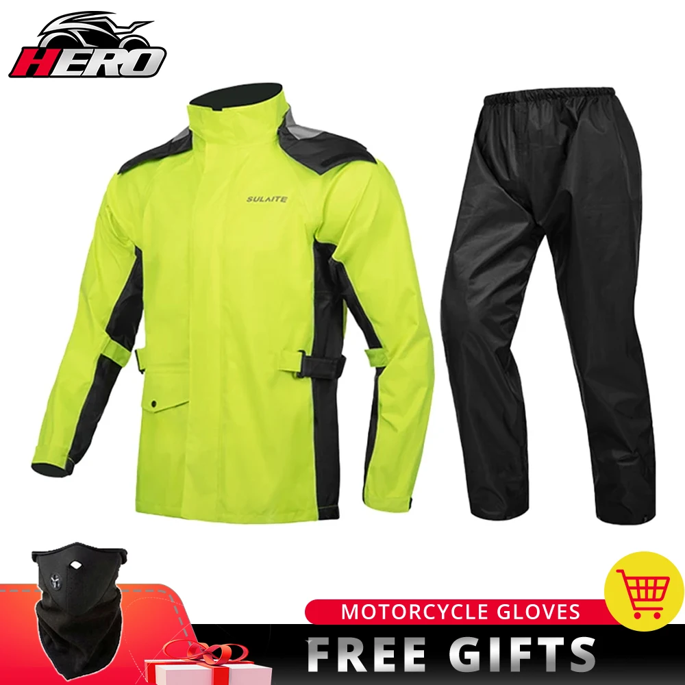 

Motorcycle Raincoat Men Motorcycle Raincoat Rain Pants Set Women Dirt Bike Split Raincoat Outdoor Riding Full Body Raincoat