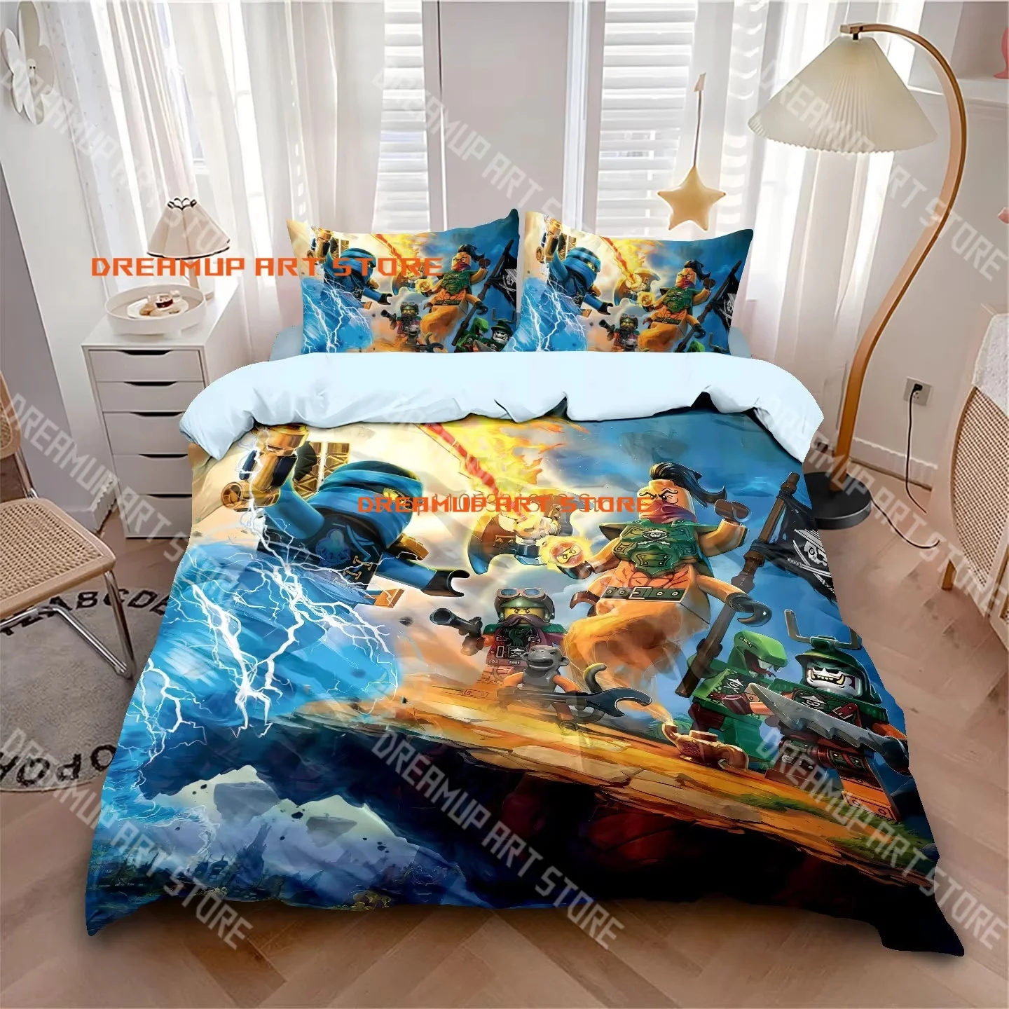 Juego de Ropa de Cama con Estampado 3D de Ninjago, para Cama Individual, Matrimonial, Queen y King Size, para Adultos y Niños, 2026