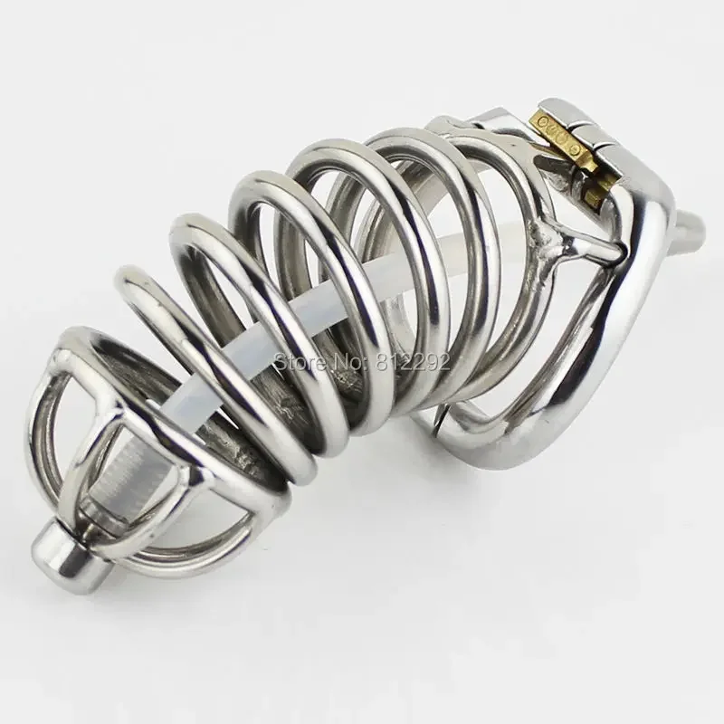 Male Chastity Urethral with Removable Silicone Urethral Sound Extended Version Cock Cage New Ring Adult Chastity Device Sex Ring