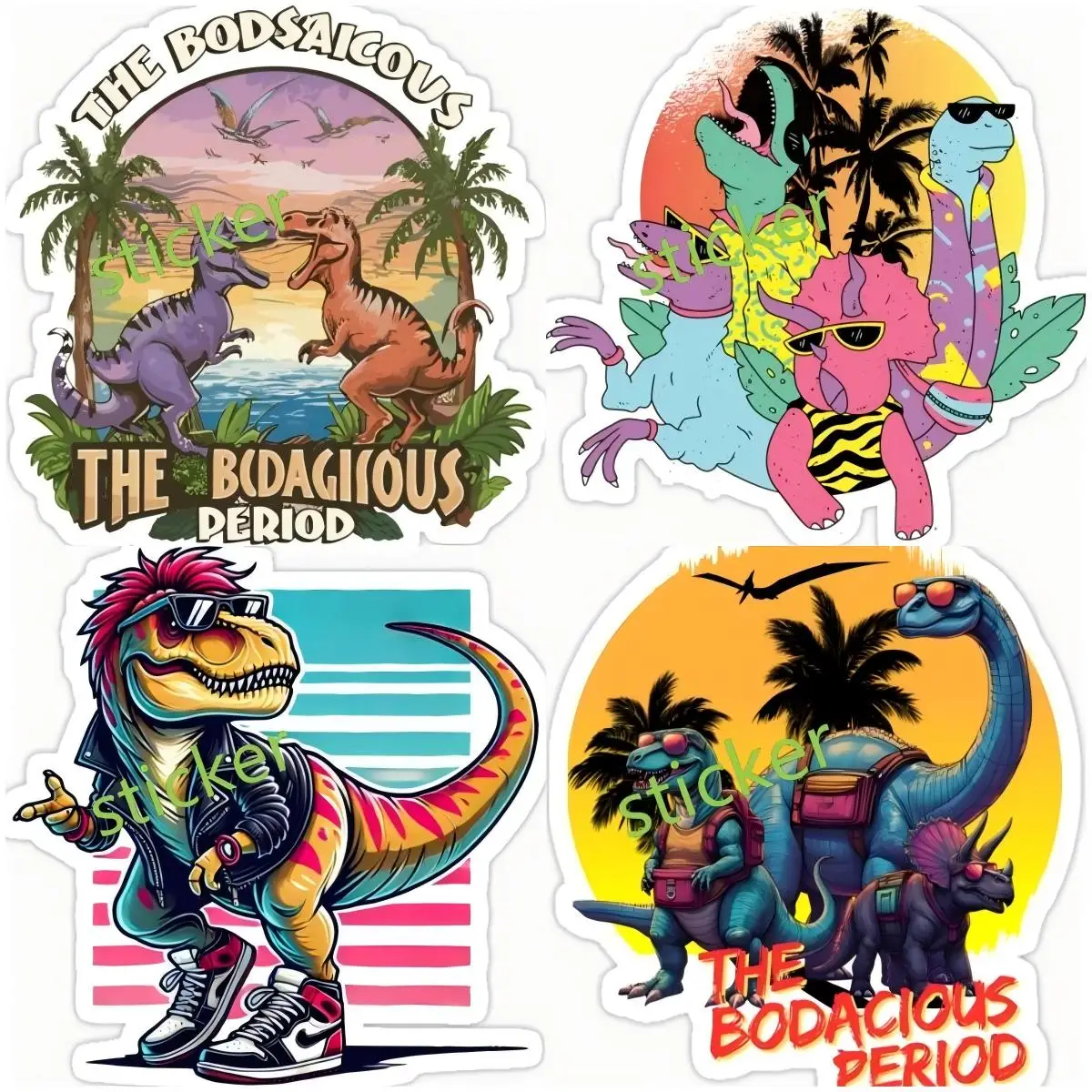 

The Bodacious Period sticker Personality Decal Sunscreen Bumper Car Goods Motorcycle Decoration