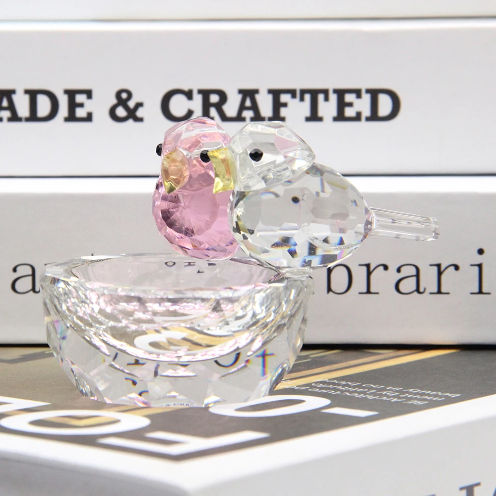 Crystal bird Jewelry Box Birds Bowl Home decoration For Small jewelry necklace ring Give friend Birthday Valentine\'s day Gift