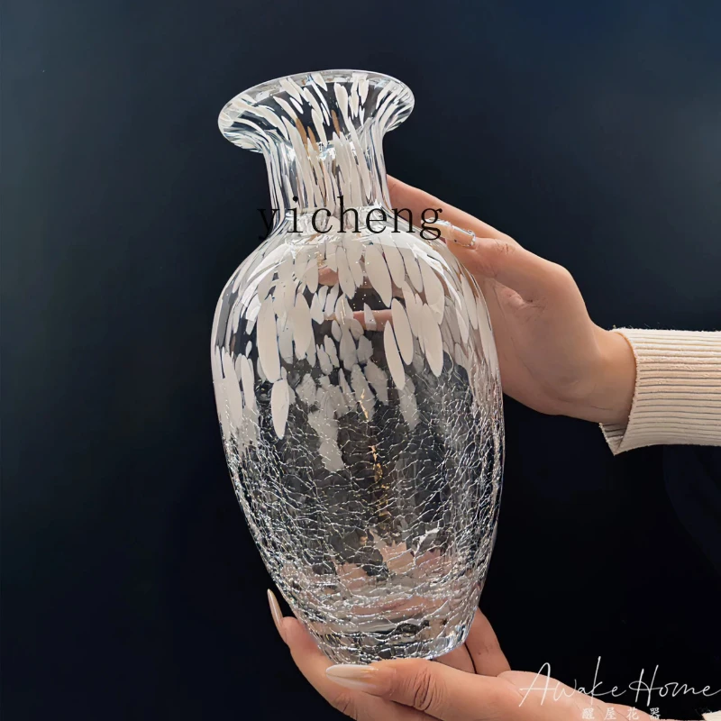 L29- premium home handmade glazed glass vase desktop hydroponic flower ware light luxury ornament