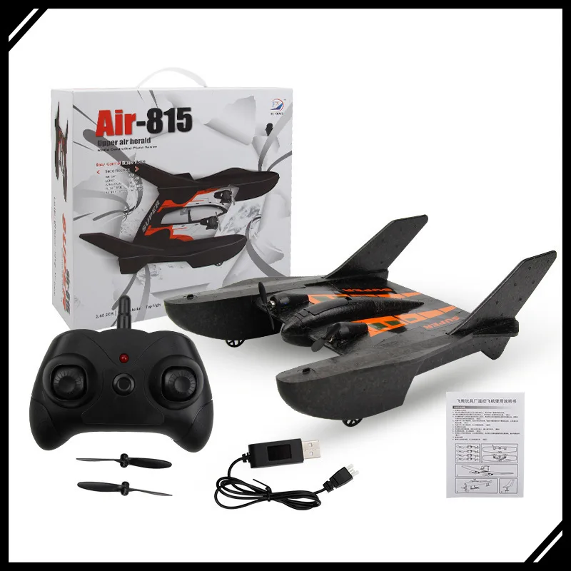 FX815 RC Airplane 2.4G Amphibious Drone Water Land Air UFO Glider EPP Foam Fixed Wing Remote Control Plane Toy for Kids