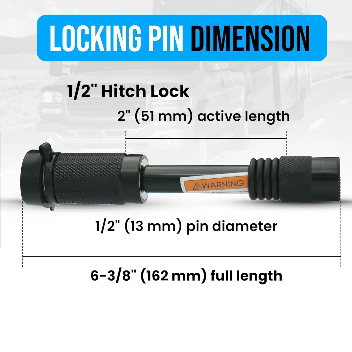 

Trailer Hitch Pin Lock Locking Receiver Pin for Hitches Weatherproof Anti-Theft Lockable Pin with Dust, Mud & Gunk Protection