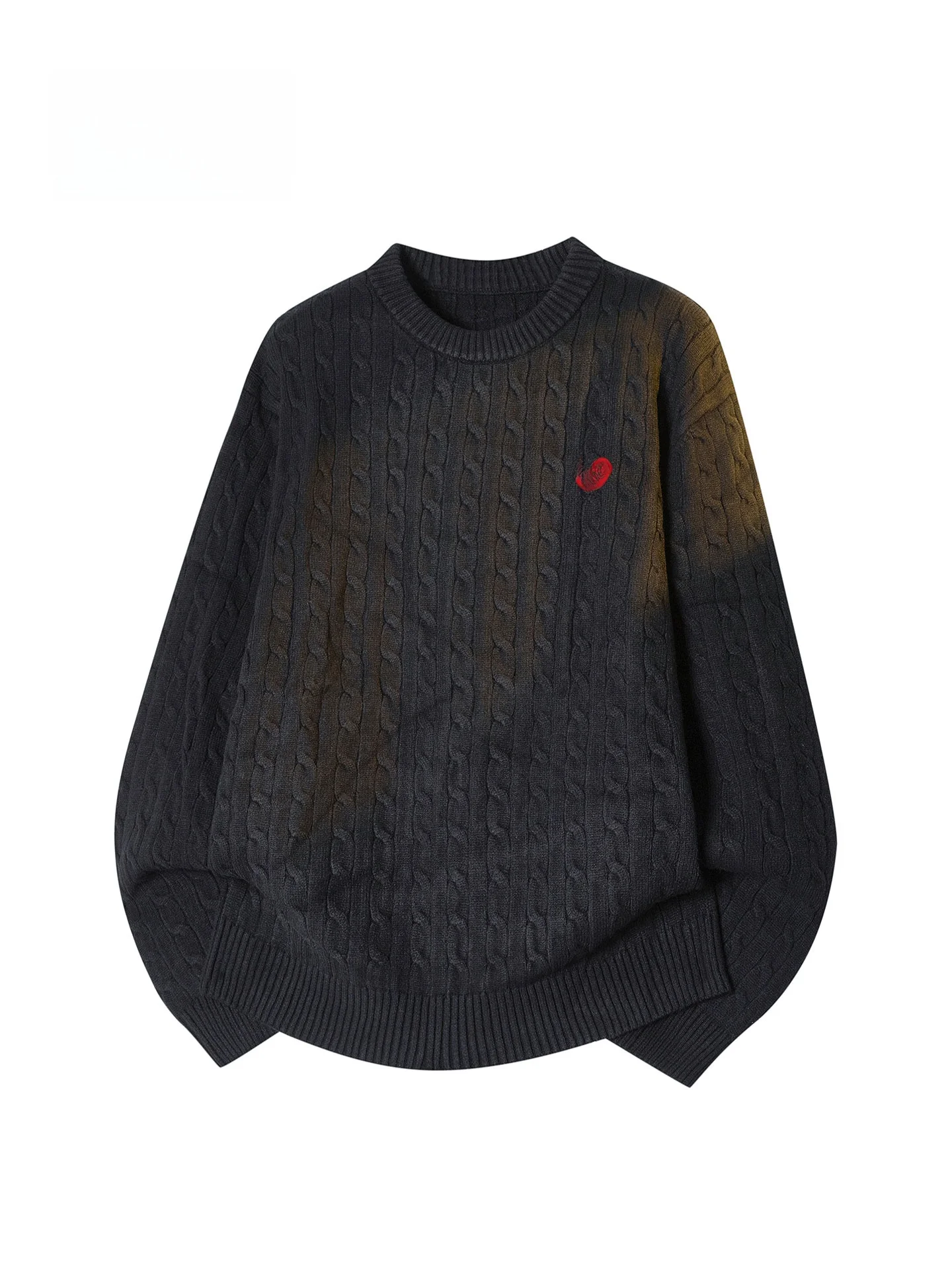 

Play Hei Knitted Sweater Autumn Winter New Sle Pure Color Twist Knitwear ex round Ne Top Casual Faion Street Sle