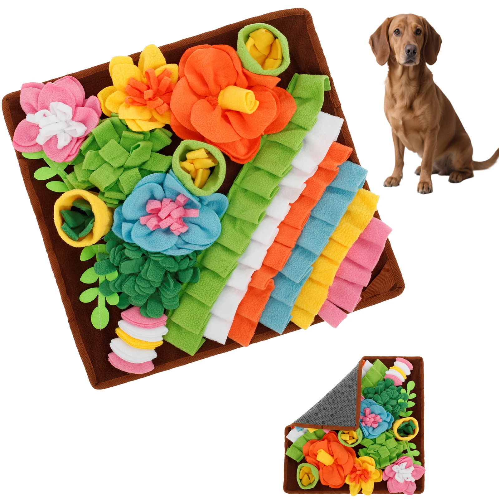 

Stress Relief Sniff Feeding Mat Large Snuffle Mat for Dogs Pet Interactive Training and Slow Feeder Dog Treat Mat Dog Toys