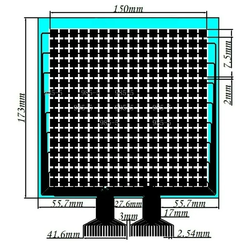 RX-M1616M 16x16 Array FSR Flexible Thin Film Pressure Sensor