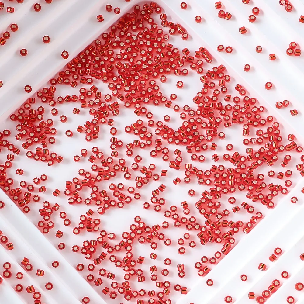 Aus Japan importiert, 15/0 TOHO 1,5 mm silberbeschichtete runde Perlen, Schmuckzubehör, 10 g, wird für Perlenstickereien und feines Perlenweben verwendet. – Detail 9