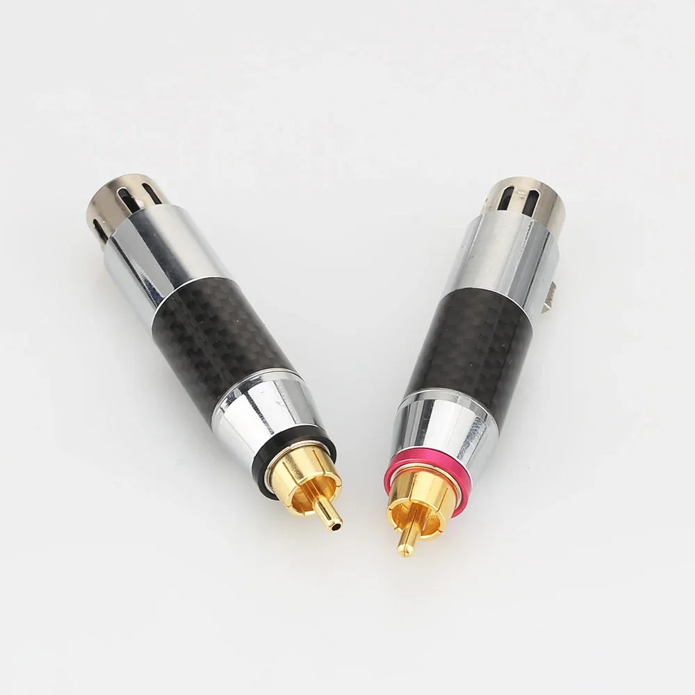 Audiocrast adaptor XLR ke RCA berlapis Rhodium adaptor RCA jantan ke XLR adaptor betina jantan XLR ke RCA adaptor colok betina