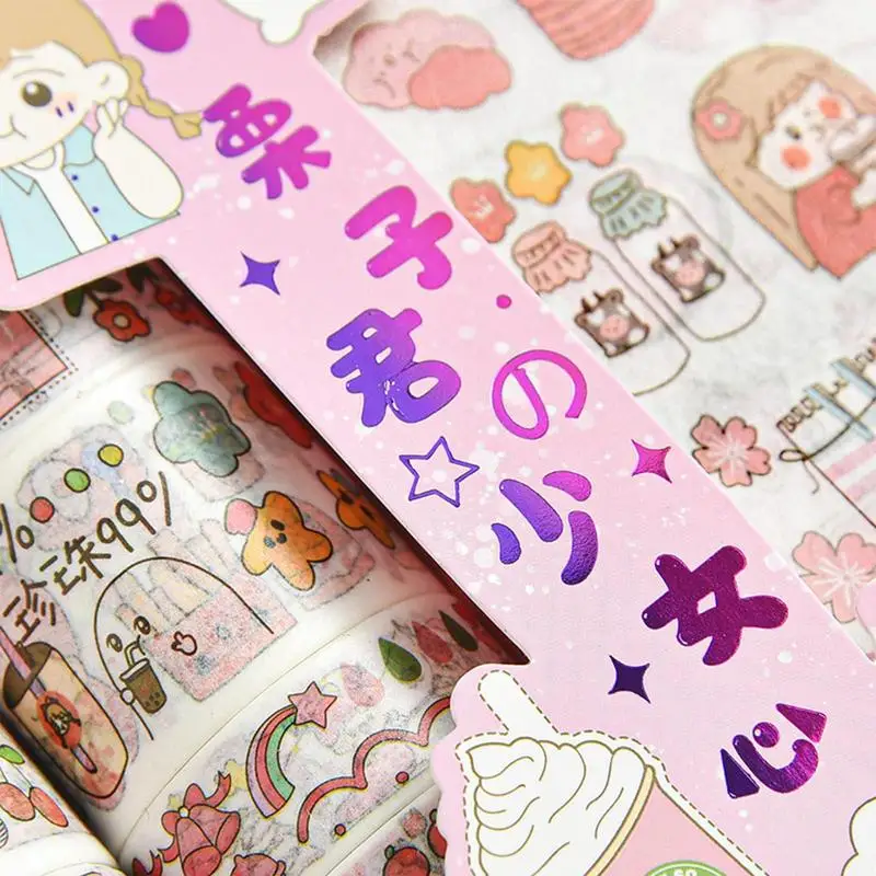 Washi Tape Scrapbook Washi Tape Anime Design Cartoon 10 Roll Duct Tape Sticker Gift Box Bible Journaling DIY Décor