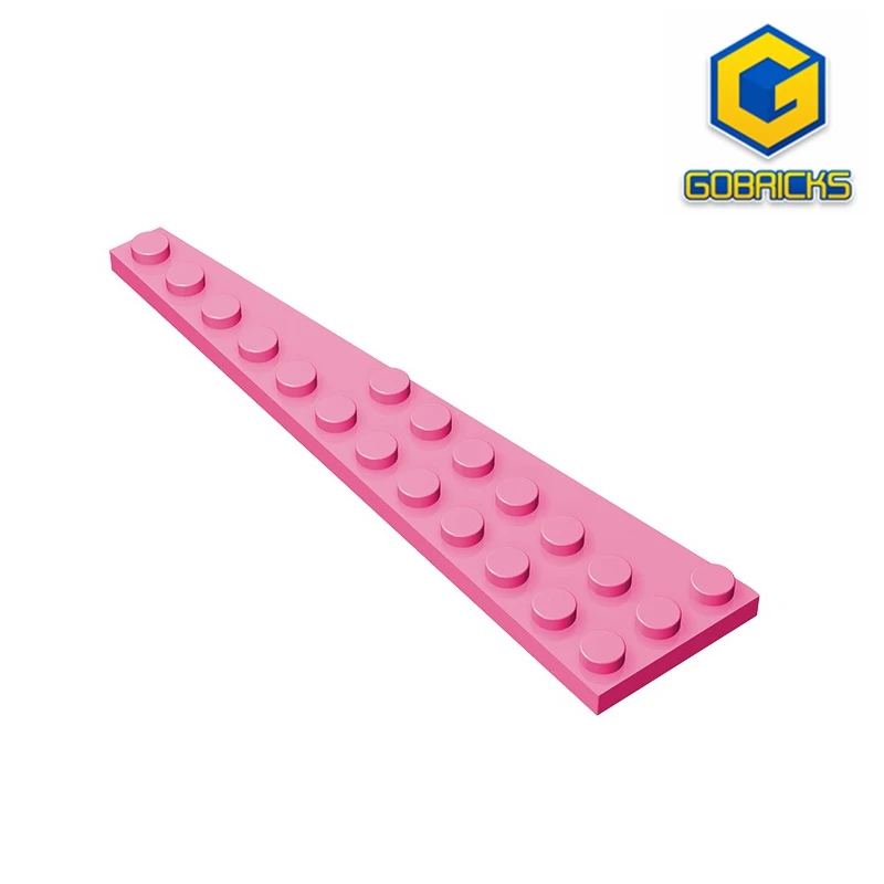 Gobricks GDS-707 RIGHT PLATE W. ANGLE 3X12 compatible with lego 47398 children's DIY Educational Building Blocks Technical