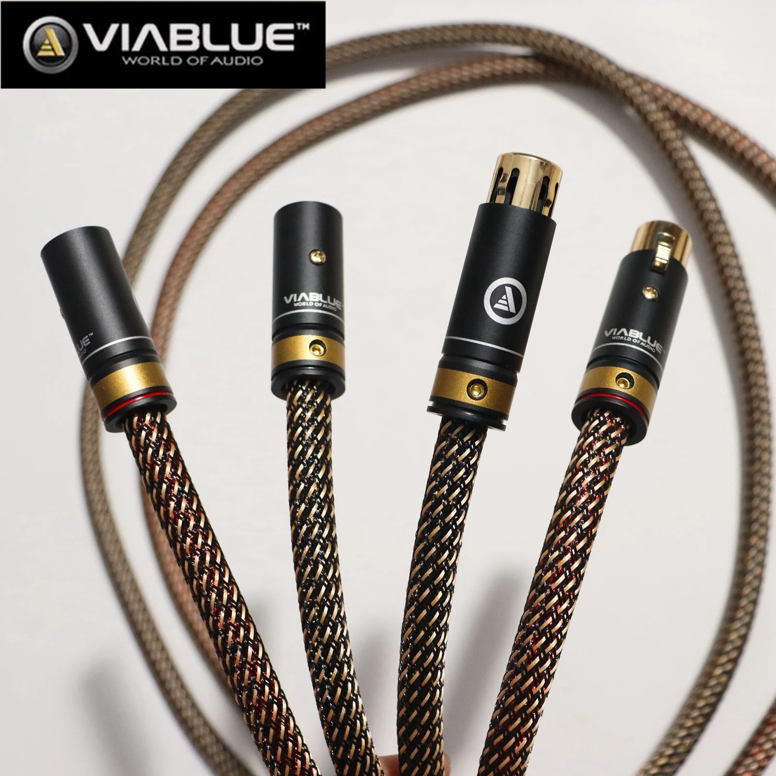 1pair Viablue original audiophile grade 3 pin XLR audio wire CD tube amplifier High Fidelity balanced male/female cables