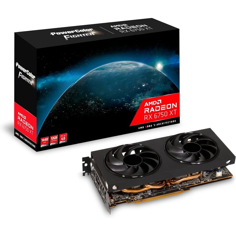 Fighter AMD Radeon RX 6750 XT 12GB GDDR6 Graphics Card，home.