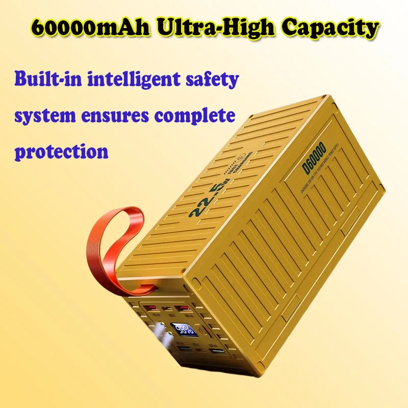 

Power Bank 60000mAh 22.5W PD QC 3.0 Charger Powerbank Large Battery Capacity Power Station Fast Charging For iPhone Xiaomi