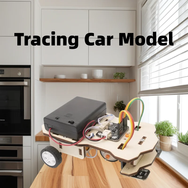 Educational DIY Science Toy Tracing Car Model Kit for Kids - Technology Physics Experimental Tool for School Learning