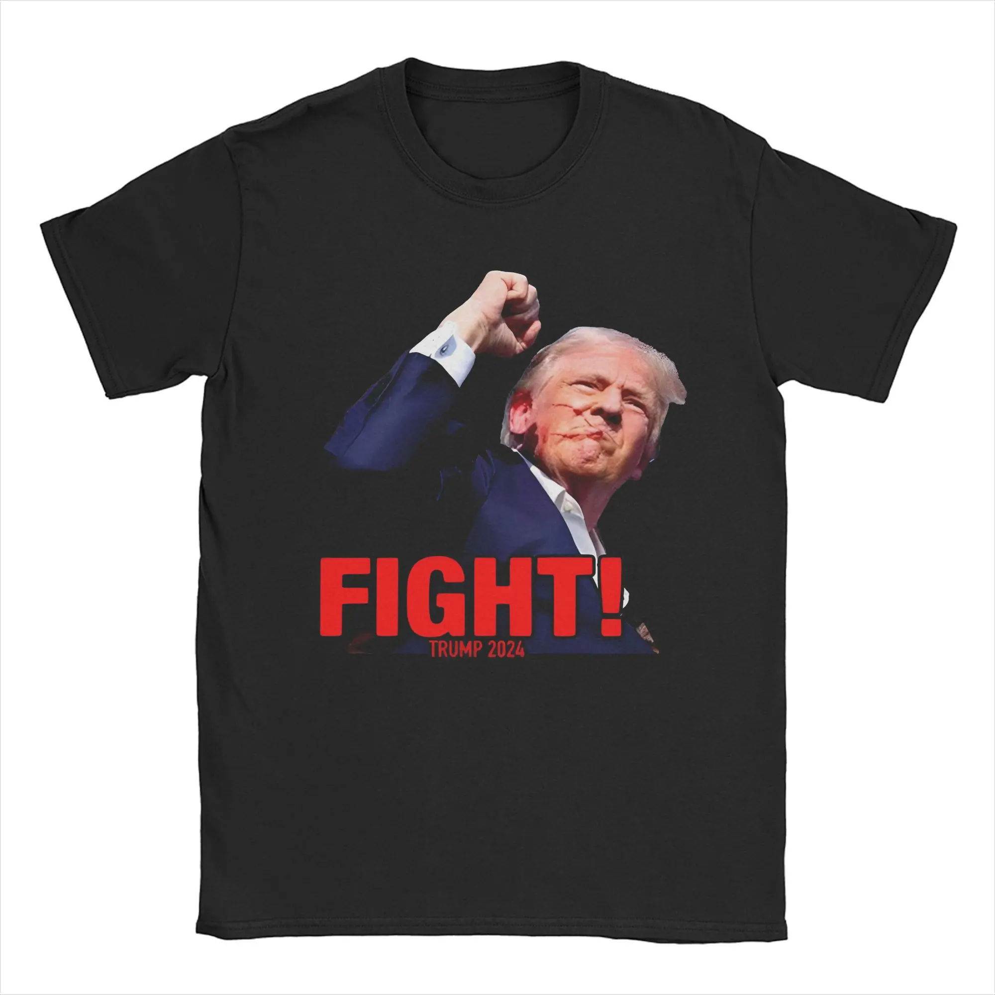 Mens Womens Trump Fight 2024 Shirt Cotton Graphic Printing Tee Shirts  Clothing Outfits