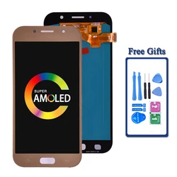 Super Amoled For Samsung  A7 2017 A720 A720F LCD Display Touch Screen Digitizer Assembly LCD A7 2017 Duos