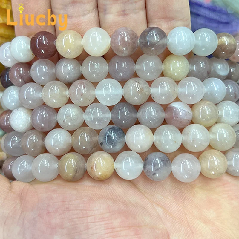 Perline viola naturali pure di pietra naturale per la creazione di gioielli Orecchini da donna fai da te Portachiavi Anelli Accessori 15 "Pollici 46/8/1012mm