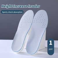 1 Pair Unisex New Height Increase Insole 1.5/2.5/3.5cm Up Invisiable Arch Support Orthopedic Adjustable Size Feet Care Cushion