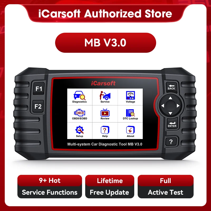 

2025 БЕСПЛАТНАЯ UPDATE iCarsoft MB V3.0 для Mercedes-Benz Sprinter Smart OBDII, диагностический сканер, двигатель ABS TPMS DPF, сброс масла!