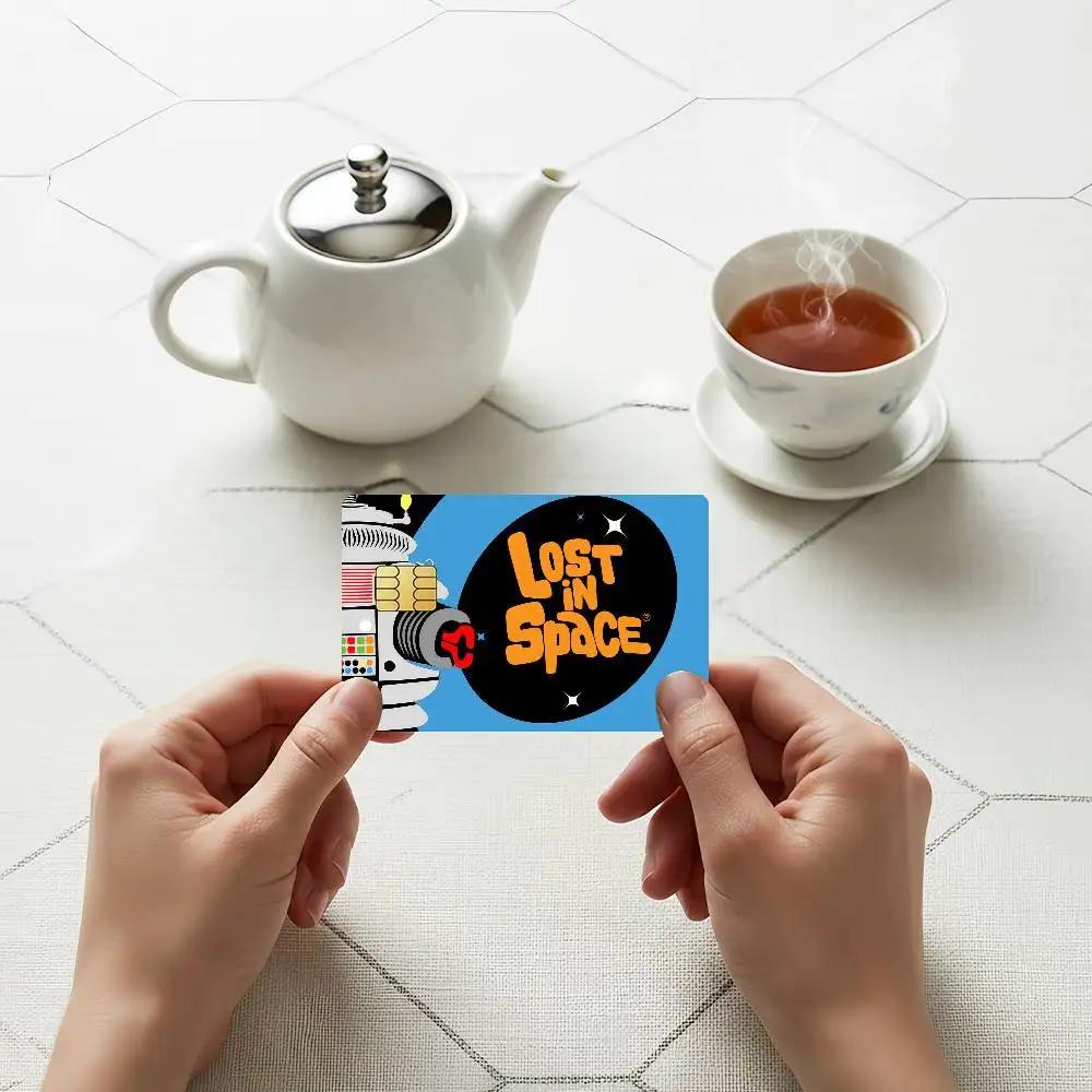 TV L-Lost in S-Space Credit Skin Cover Card Stickers 4PCS Film Bus Pass Front Decoration Bank Debit Waterproof
