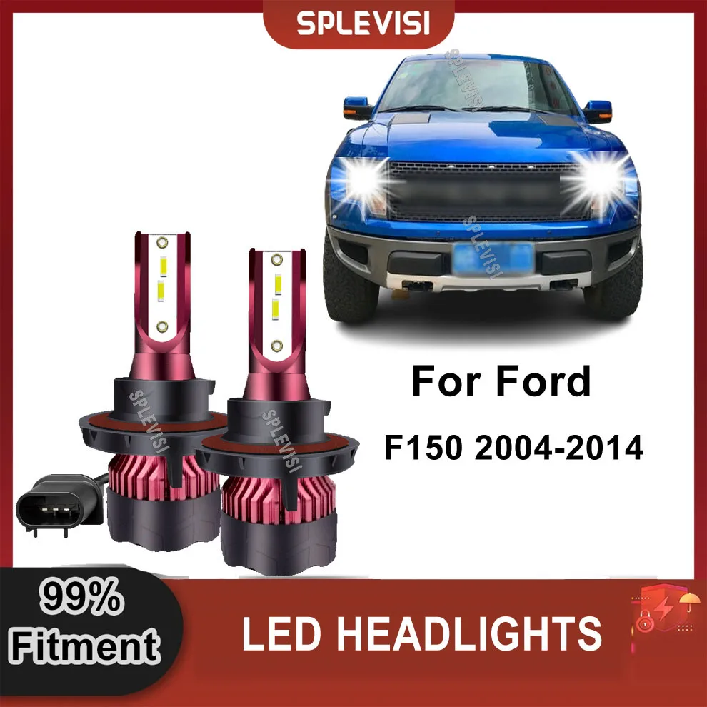 

H13 9008 6000K White Replace LED Headlight High Low Beam For Ford F150 2004 2005 2006 2007 2008 2009 2010 2011 2012 2013 2014