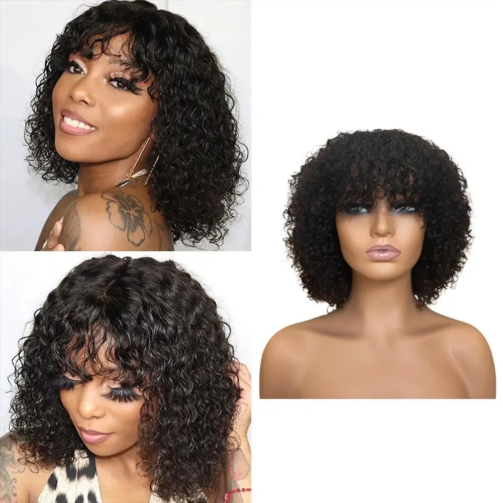 

Модный парик из химического волокна с полным покрытием головы, короткий вьющийся парик для чернокожих женщин, афро-кудрявый вьющийся парик, парики из синтетических волос для повседневной вечеринки