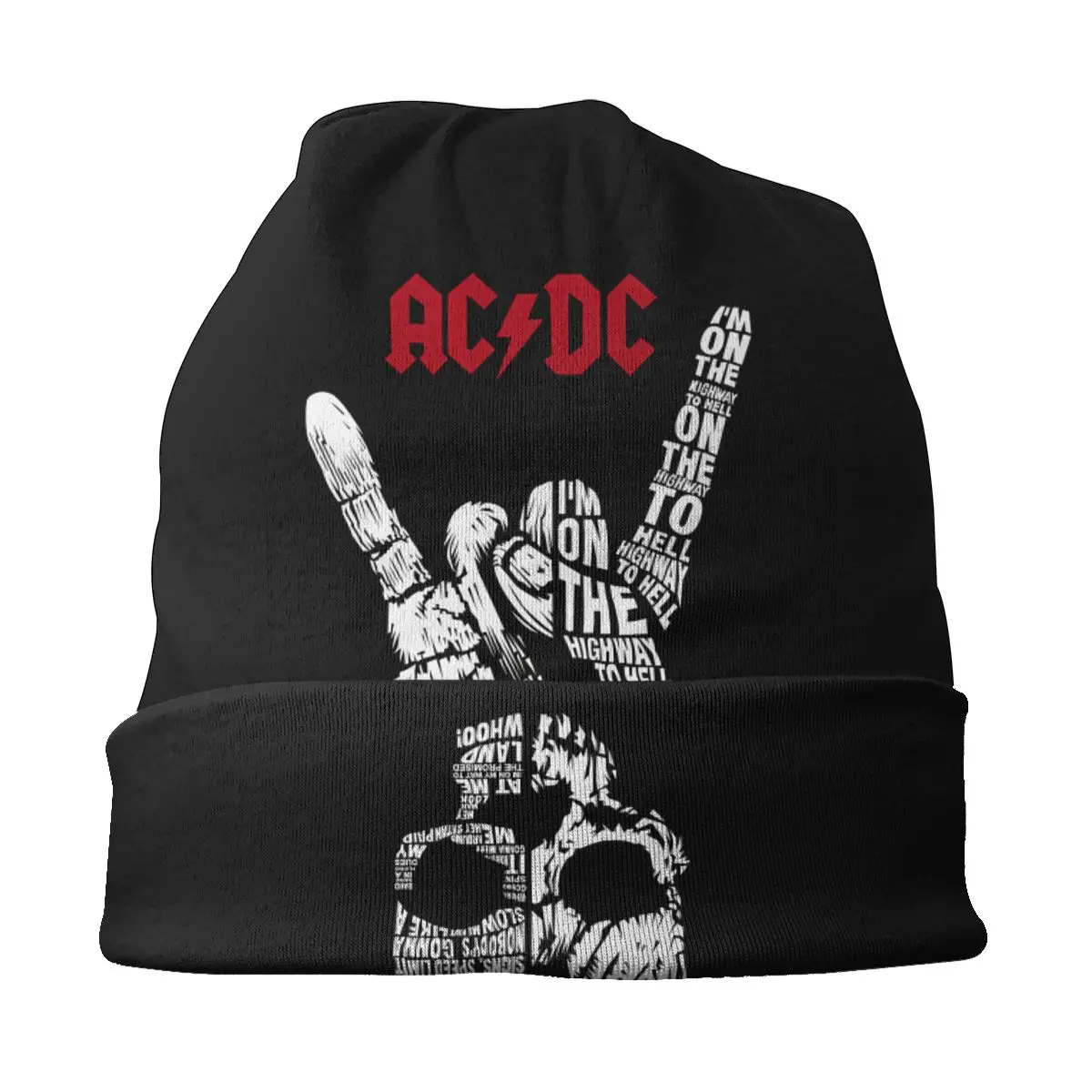 Skullies berretti autunno primavera cappelli Acdc sottile cofano Hipster Caps uomo donna paraorecchie