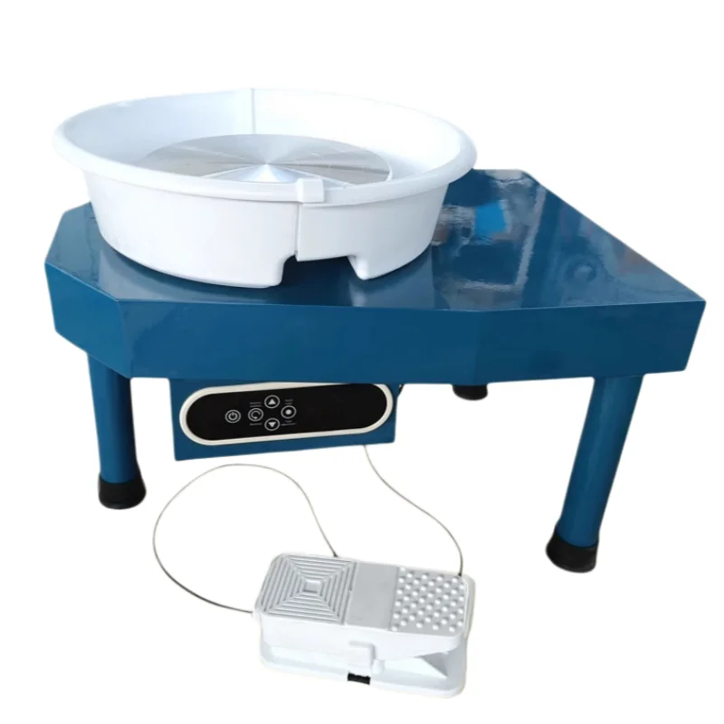 Digital Control Electric Pottery Wheel Machine with Foot Pedal Detachable Water Basin for Home Art Studio Ceramic Clay Making