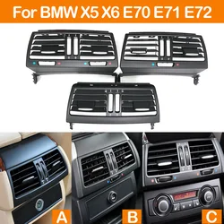 Improved Rear Console Air Circulation AC Vent Grille Panel Cover for BMW X5 X6 E70 E71 E72 2007-2013 64226958748