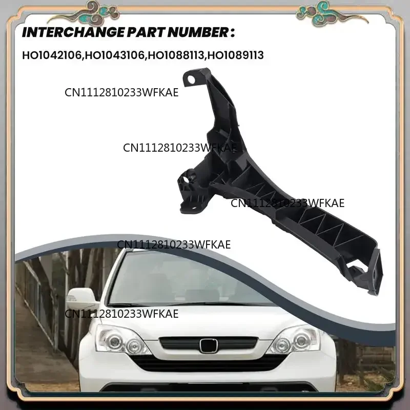 Reliable-4 Pieces Efront Headlights And Bumper Brackets Set For 2007-2011 Honda Crv