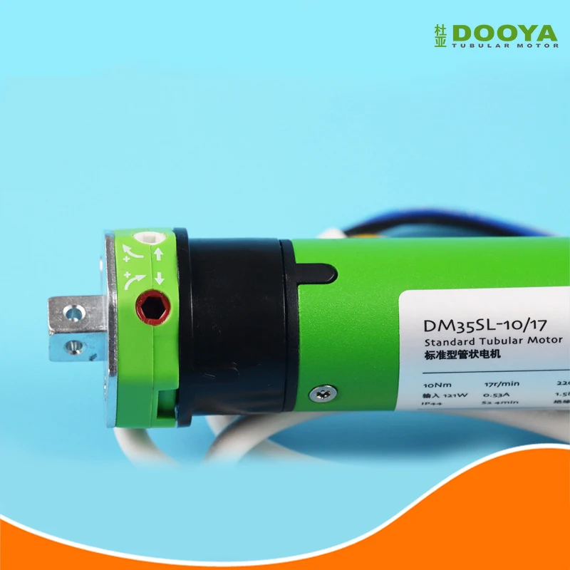 Imagem -02 - Dooya-forte Corrente Externa de Fios Motor Tubular Cortina Elétrica Cortina de Tela Macia Smart Home Dm35sl10 Dm17 121w