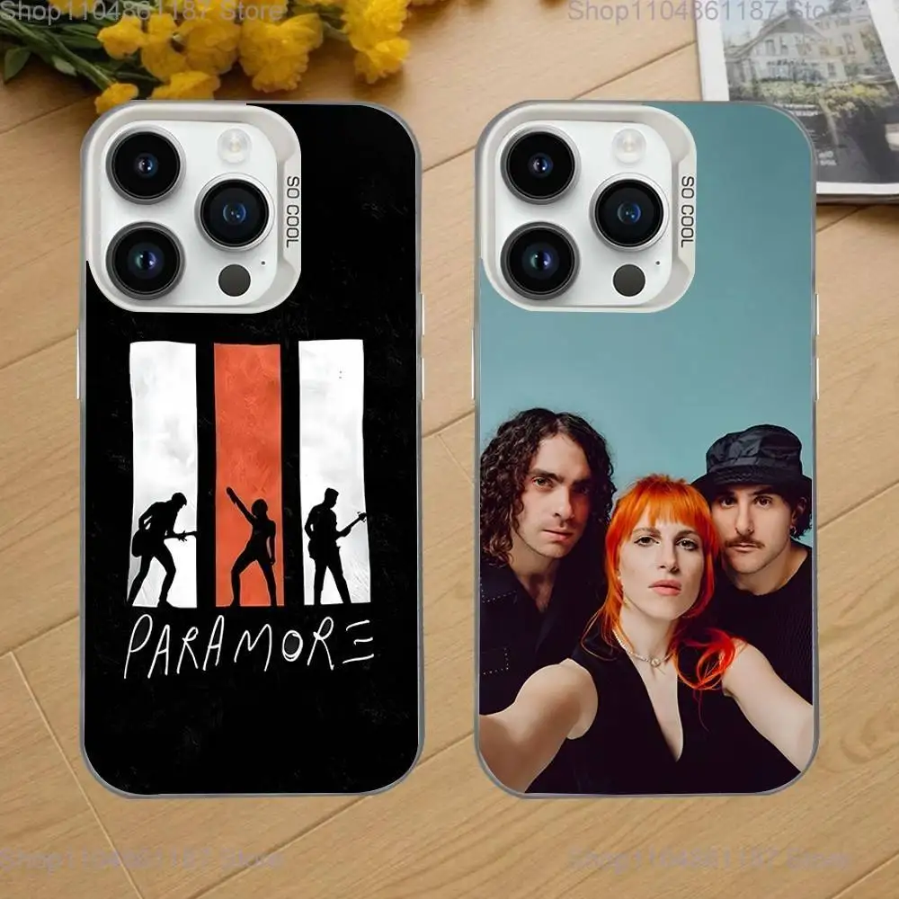 

Чехол для телефона P-ParamoreS Band для iPhone 17,16,15,14,13,12,11, Mini,Pro,SE,MAX, белый матовый противоударный чехол