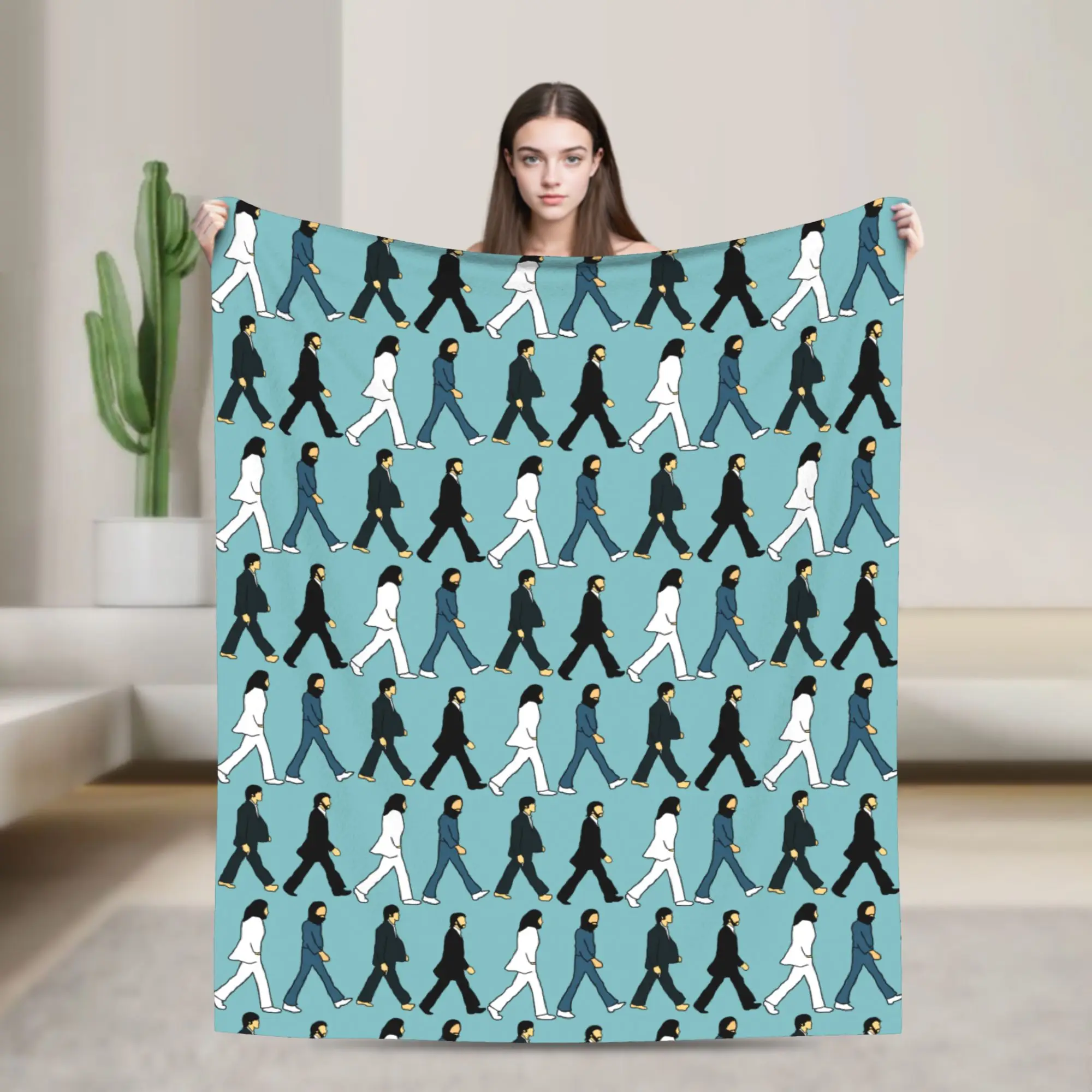 Beatled Road Blanket Flannel Spring Autumn   Multifunction Super Soft Throw Blanket for Bedding Office Rug Piece