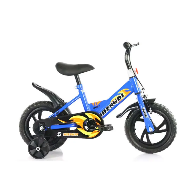 カスタマイズされた12インチ子供用自転車、シングルスピード、ビーズペダル＆ブレーキライン、カラーのトレーニングフレーム＆ロゴ入りホイール付き