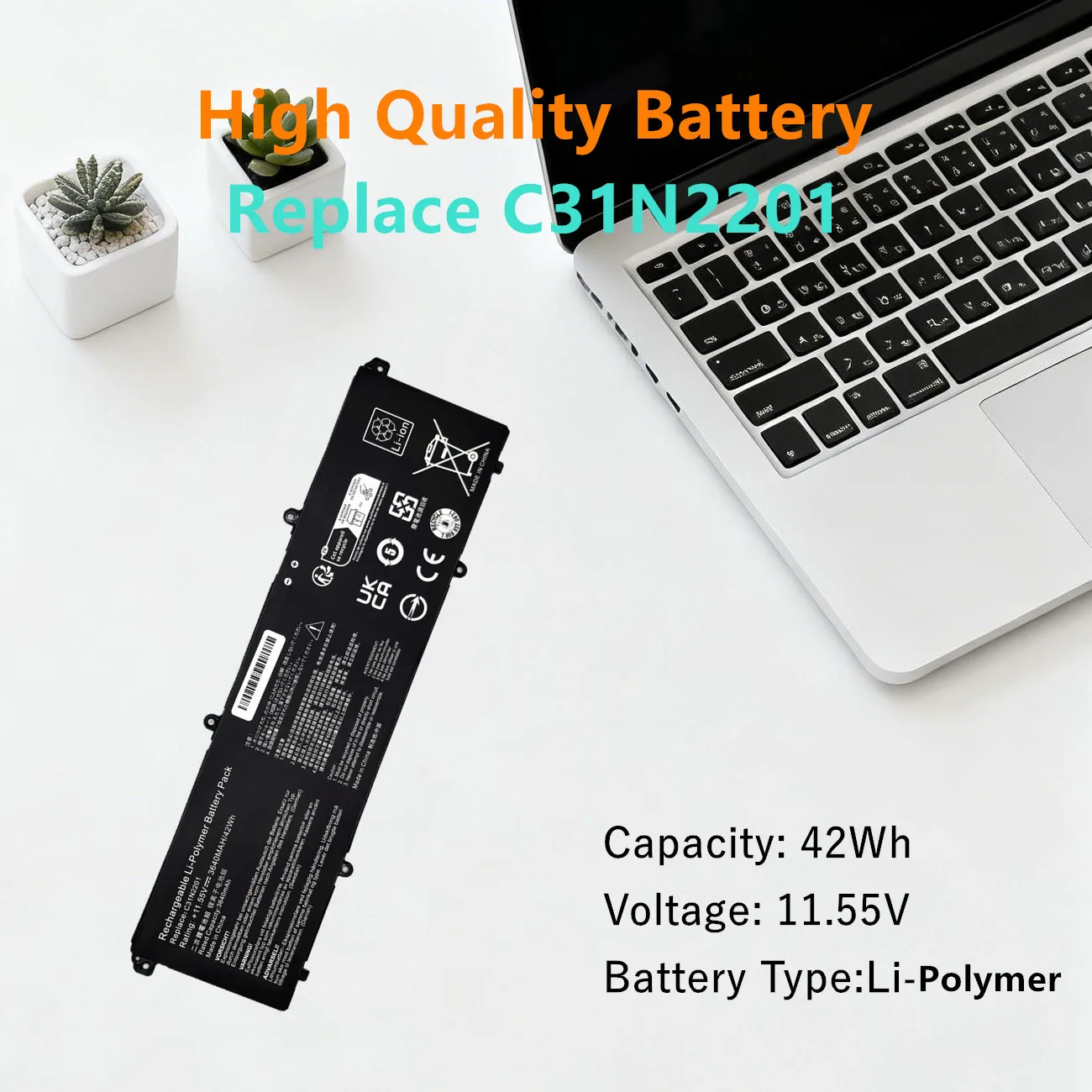 Laptop Battery for ASUS Vivobook 15 X1504V X1504VA F1504 F1504ZA 16 S1605PA Go 15 E1504F E1504FA OLED X1405VA Series C31N2201