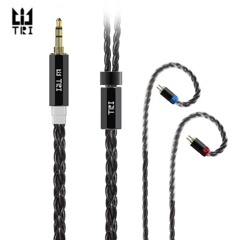 

TRI Onyx 6 Cores 6N Single Crystal Copper Silver-Plated Cable Earphone Upgrade Wire HiFi Headphone Accessory 2Pin/MMCX