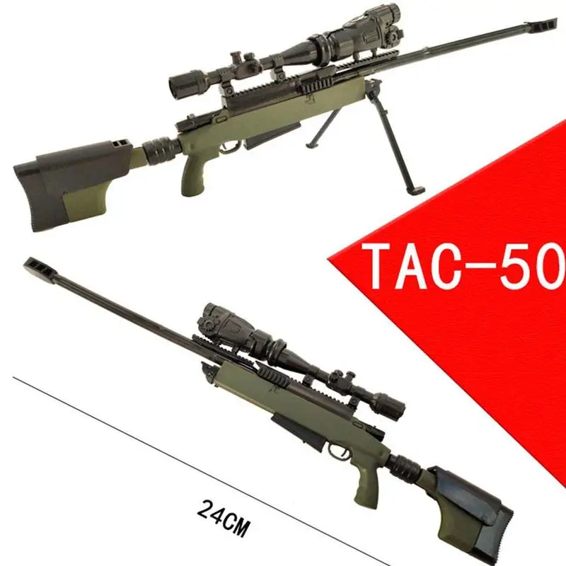 1/6th Mini Jigsaw Puzzle TAC-50 Long Range Sniper Weapon Gun Model Plastic Military Model for 12 Inch Action Figure Display