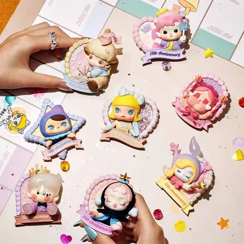 POPMART ฉลองช่วงเวลาแห่งนี้ ซีรีส์ - สติกเกอร์ติดตู้เย็น กล่องสุ่ม LABUBU ของสะสมแฟชั่นสุดฮิต ของขวัญคริสต์มาส