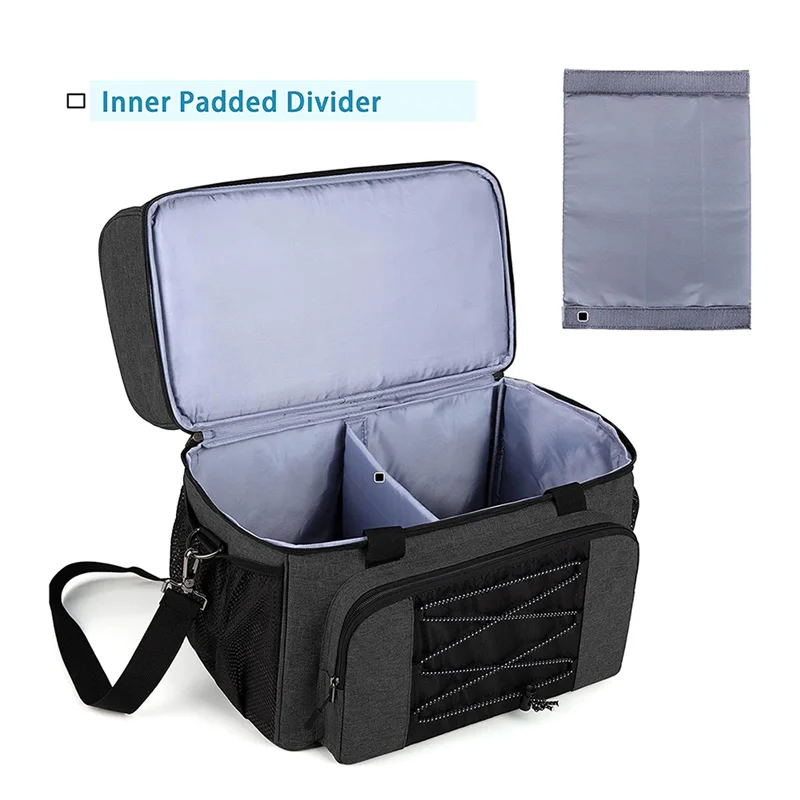 

B93B-сумка для боулинга на двух шариков, сумка для боулинга с чашками для боулинга и мягким отделением для двойного шара, черная