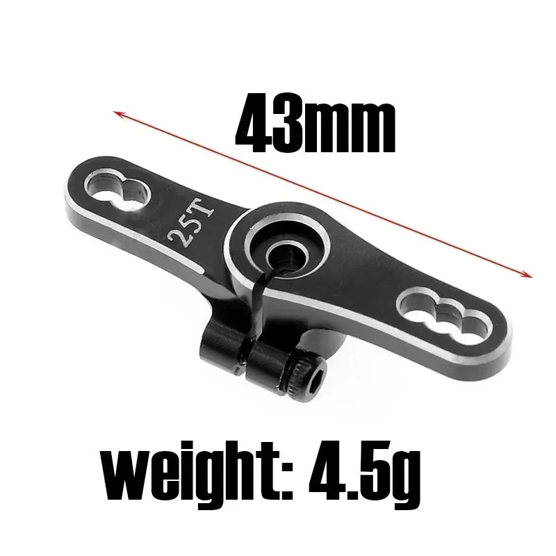 High Strength 25T Aluminum Servo Horn, Double Steering Arms for Futaba Savox HSP HD Xcore RC Cars