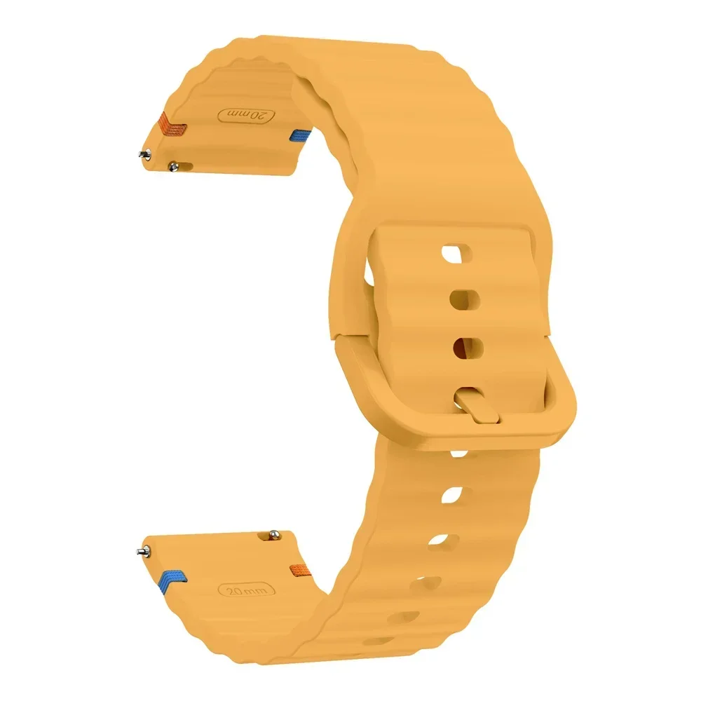 22 mm 20 mm Uhrenarmband für Huami Amazfit BALANCE Band GTR 4 2 2E GTR3 Pro/GTS 4/2 Mini GTS 3/Bip 3 Pro U S Silikon-Wellenarmband – Detail 16
