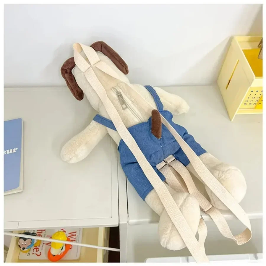 Grappige Hond Pluche Rugzak Leuke Anime Puppy Knuffel Pop Grote Capaciteit Cosmetische Snack Opslag Schoudertas Verjaardagscadeaus