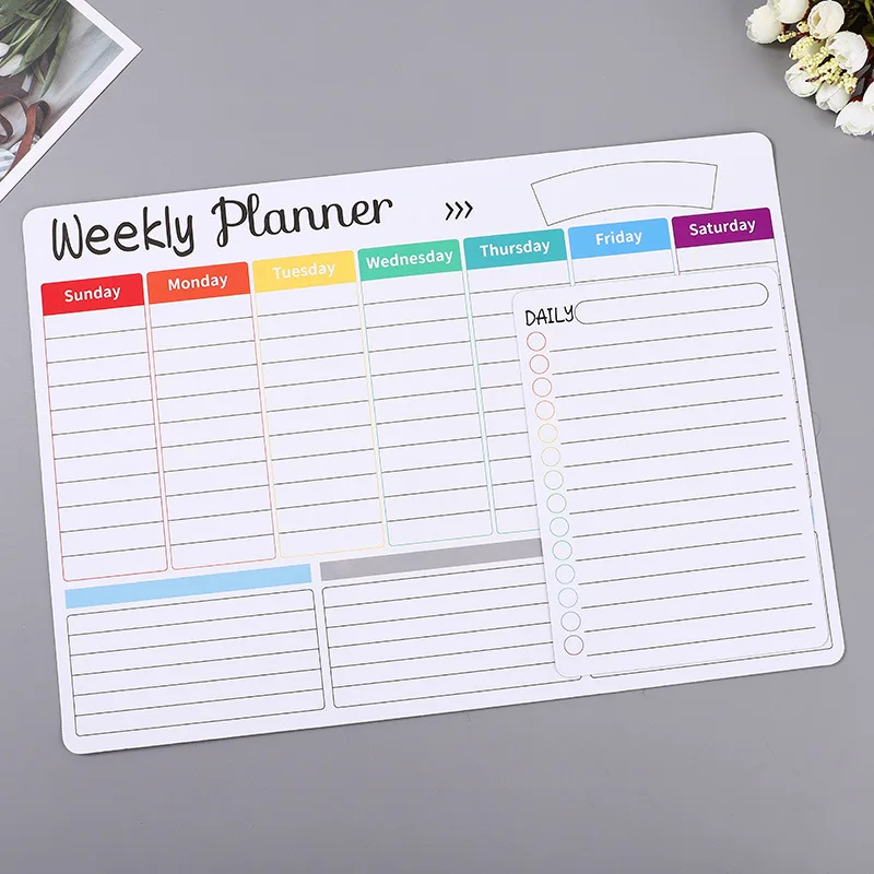 Magnetic Calendar For Fridge Monthly Weekly Planner Whiteboard Calendar Table Dry Erase Fridge Sticker Message Board Menu