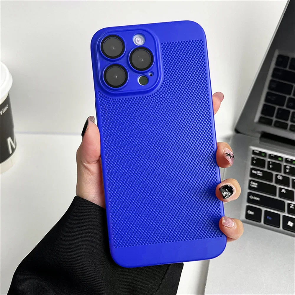 Original Kühlung Matte Wärmeableitung Fall Für iPhone 17 16 15 14 13 12 11 Pro Max X XS Max XR 7 8 Plus 17 Luft Metallic Abdeckung – Detail 22