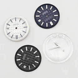 30mm Silver Stripe Needle Green Luminous AP Dial Applicable Miyota 8215 3804 2813 Mechanical Movement Watch Refit Accessories