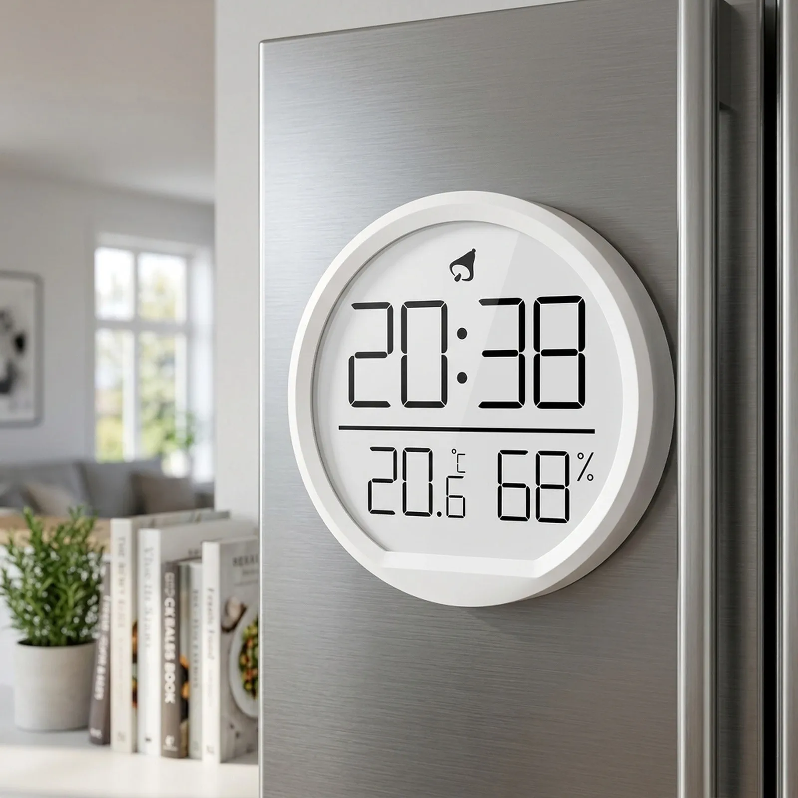 Date Display Clock Indoor Clock for fahrenheit And for celsius Flexible Time Format High-transparency Glass Indoor Space